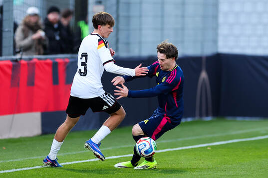 during the UEFA Under-19 Euro Qualifier football match
