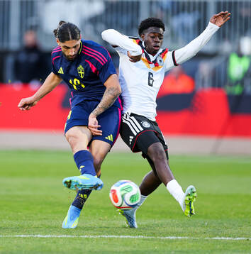 during the UEFA Under-19 Euro Qualifier football match