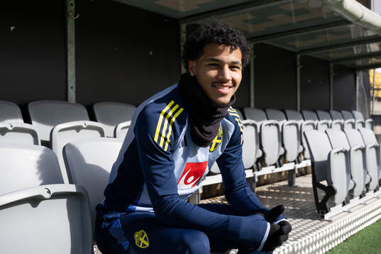 Momodou Sonko  of Sweden's U21 national football team