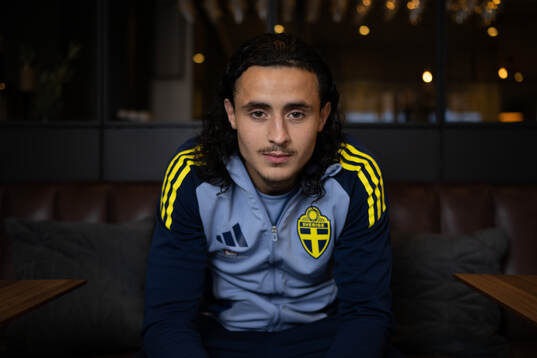 Amin Boudri of Sweden's U21 national football team at a