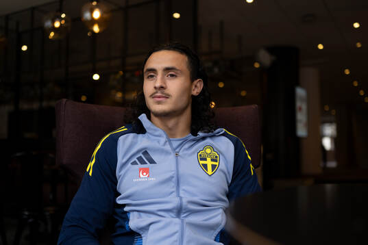 Amin Boudri of Sweden's U21 national football team at a