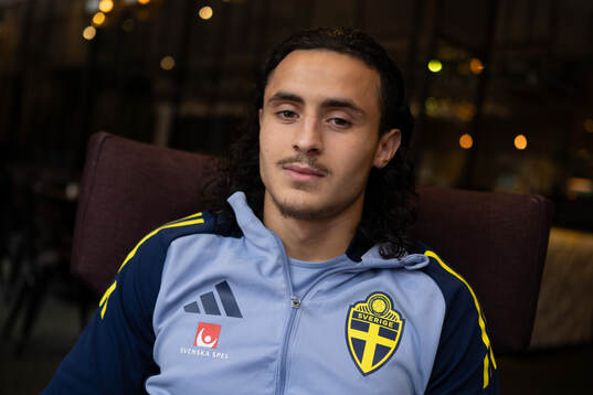 Amin Boudri of Sweden's U21 national football team at a