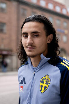 Amin Boudri of Sweden's U21 national football team at a