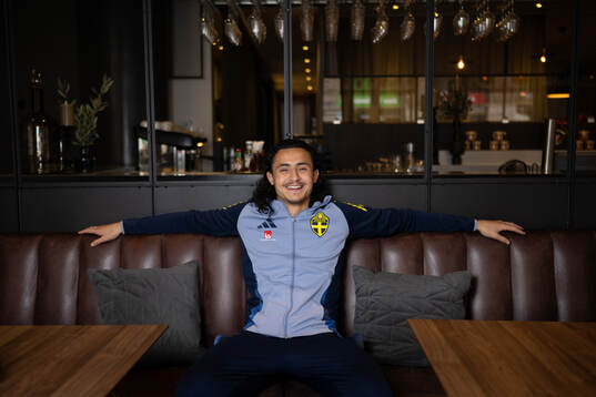 Amin Boudri of Sweden's U21 national football team at a