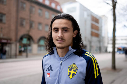 Amin Boudri of Sweden's U21 national football team at a