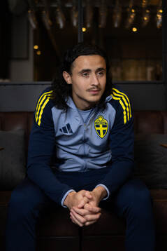 Amin Boudri of Sweden's U21 national football team at a