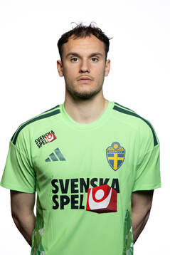 Goalkeeper Elis Bishesari of Sweden's U21 national football