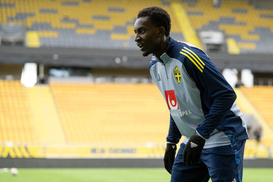 Peter Amoran  of Sweden's U21 national football team