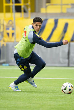Matteo Perez Vinlöf of Sweden's U21 national football team