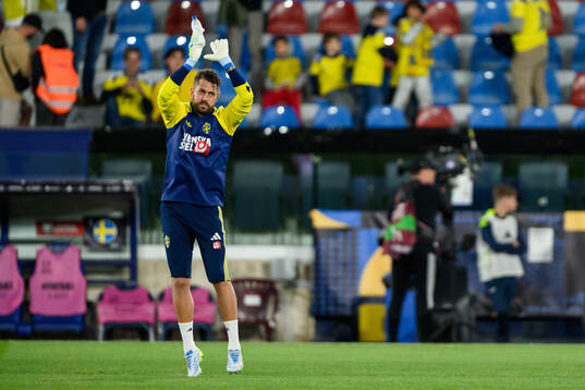 goalkeeper Kristoffer Nordfeldt of Sweden