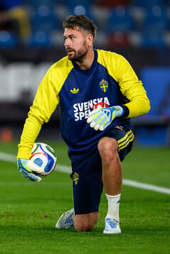 goalkeeper Kristoffer Nordfeldt of Sweden