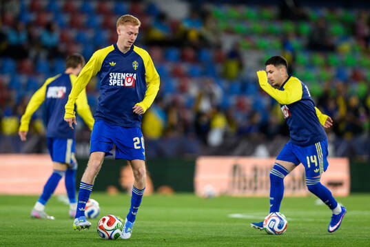 Hugo Larsson and Roony Bardghji of Sweden
