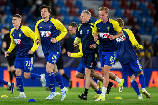 Eric Smith, Victor Lindelöf and Herman Johansson of Sweden