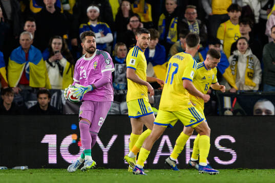 goalkeeper Kristoffer Nordfeldt of Sweden