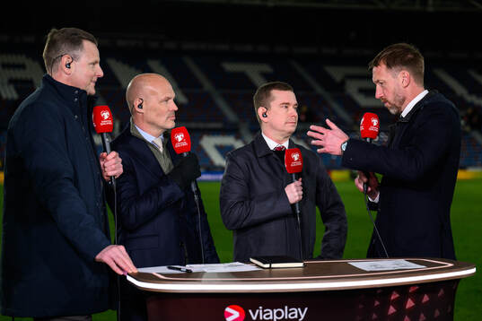 head coach Graham Potter of Sweden in the Viaplay studio