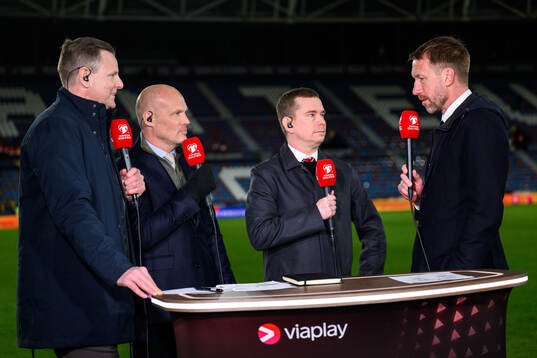 head coach Graham Potter of Sweden in the Viaplay studio