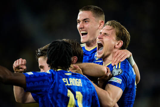Viktor Gyökeres, Anthony Elanga, Gustaf Lagerbielke and
