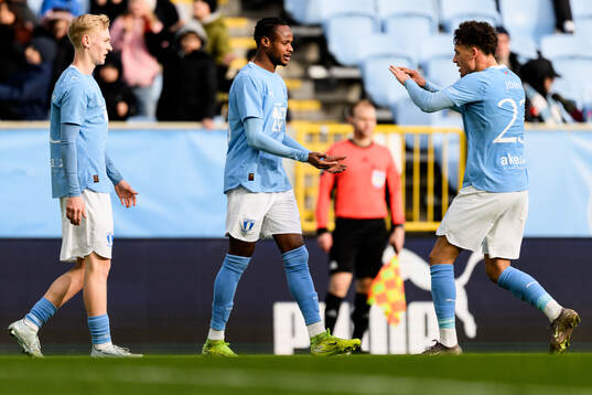 Malmö FFs Yassin Mohammed jublar