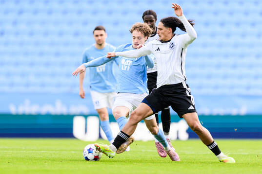 Malmö FFs Anton Höög och Landskronas André Alvarez Perez