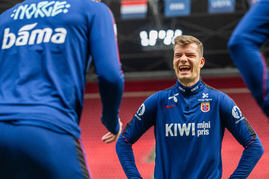 Alexander Sørloth of the Norwegian national football team