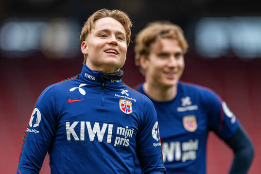 Andreas Schjelderup of the Norwegian national football team