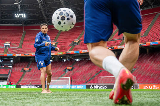 Antonio Nusa of the Norwegian national football team