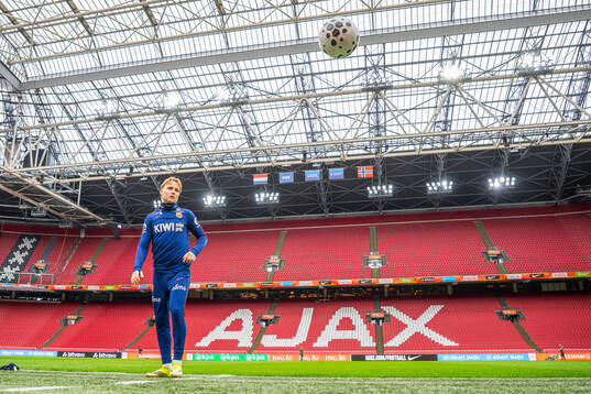 Andreas Schjelderup of the Norwegian national football team