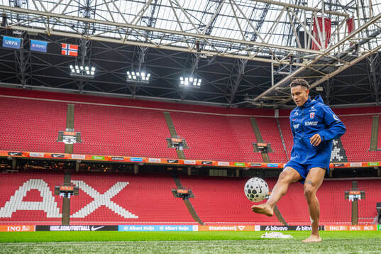 Antonio Nusa of the Norwegian national football team