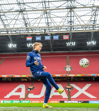 Andreas Schjelderup of the Norwegian national football team