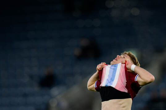 Sindre Walle Egeli of Norway looks dejected