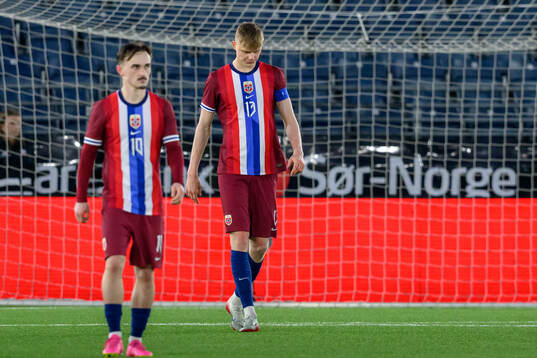 Rasmus Holten of Norway looks dejected