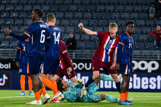 Rasmus Holten of Norway celebrates