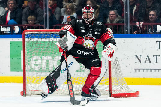 Malmö Redhawks målvakt Oskar Blomgren