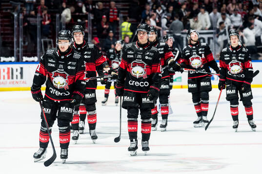 Malmö Redhawks spelare deppar
