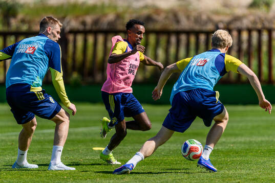 Eric Smith, Taha Ali and Lucas Bergvall of the Swedish