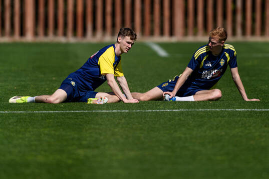 Williot Swedberg and Hugo Larsson of the Swedish national