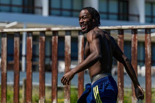 Anthony Elanga of the Swedish national football team at a