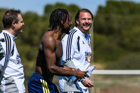 Anthony Elanga of the Swedish national football team at a