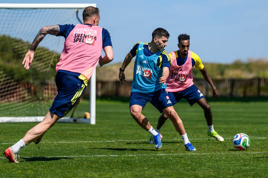 Gustaf Nilsson, Roony Bardghji and Taha Ali of the Swedish