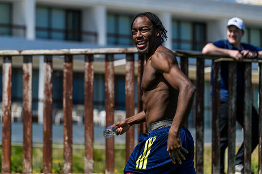Anthony Elanga of the Swedish national football team at a