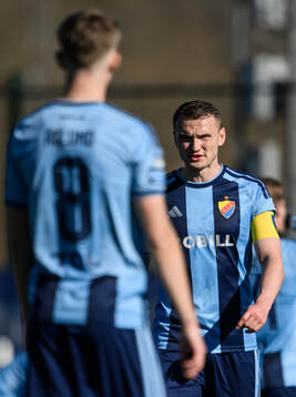 Djurgårdens Patric Åslund och Piotr Johansson
