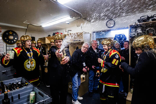 Brynäs spelare jublar