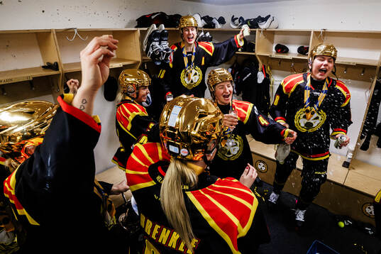 Brynäs spelare jublar