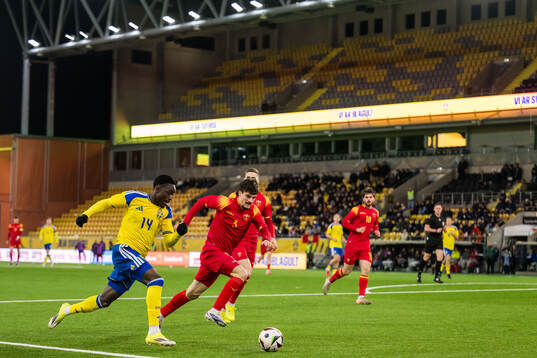 Genesis Antwi of Sweden and Lazar Maras of Montenegro