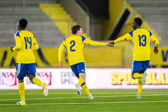 Hampus Skoglund and Peter Amoran of Sweden celebrates