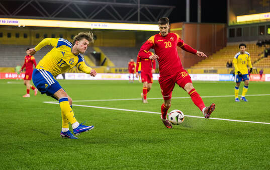 Lukas Björklund of Sweden and Lazar Kneževic of Montenegro