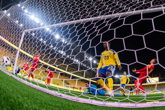 Richie Omorowa of Sweden celebrates
