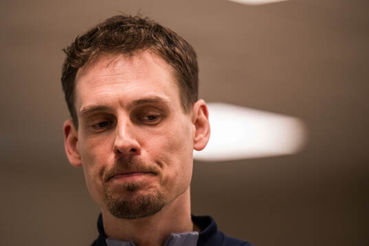 Head coach Daniel Bäckström of Sweden is being