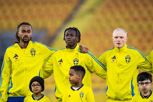 Jonah Kusi-Asare, Alieu Njie and Marcus Rafferty of Sweden