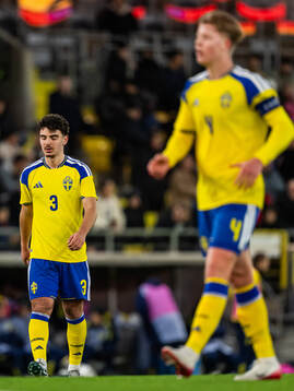 Bleon Kurtulus of Sweden looks dejected